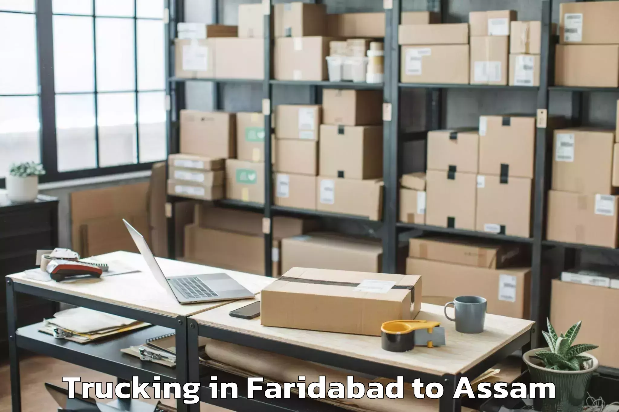 Faridabad to Lalapur Hailakandi Trucking Booking